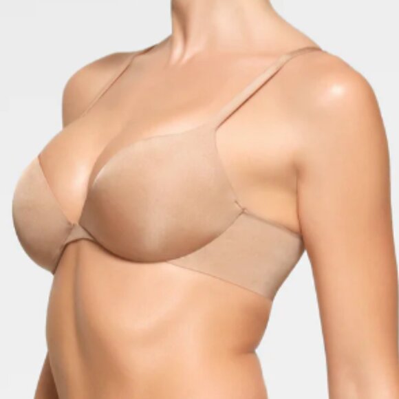 NWT SKIMS Ultimate Collection Push Up Plunge Clay Nude size 32B - Picture 3 of 10